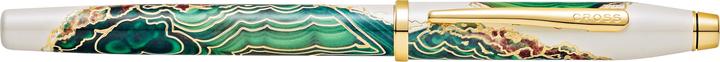 Actual product image Cross Wanderlust Borneo M fountain pen gift box (Gold, White lacquer, Motif Borneo, Green, 1 x)