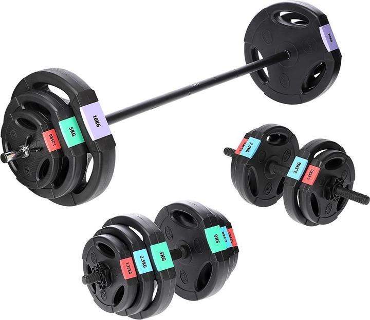 Actual product image HMS 3 dalių hantelių ir štangų rinkinys SGSP60 62kg