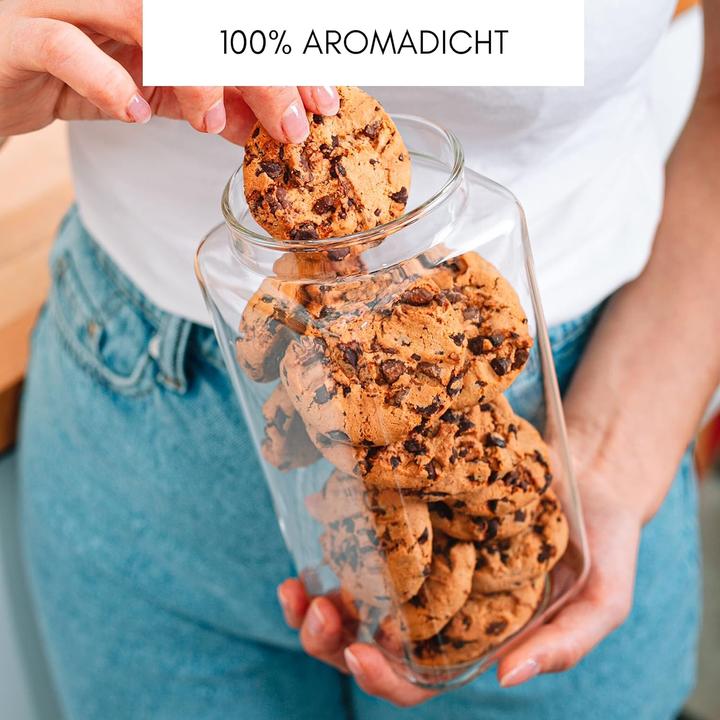 Image du produit Econovo Verres à provisions avec couvercle carré 3 pièces (2.70 l)