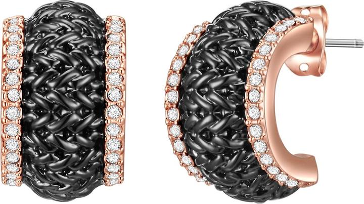 Lulu & Jane Metall-Legierung verziert mit Kristallen von Swarovski® roségold/schwarz - 33076 (Metall-Legierung)