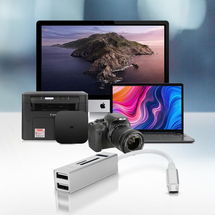 Image du produit LinQ Hub USB-C 5 en 1, 3x ports USB + lecteur de carte SD / Micro-SD (USB-C, 3 Ports)