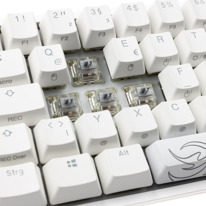 Produktbild Ducky One 2 Pro Mini White Edition Gaming Tastatur, RGB LED - Cherry (DE, Kabelgebunden)
