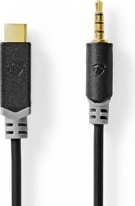 Produktbild Nedis USB-C™ Adapter | USB 2.0 | USB-C™ Stecker | 3.5 mm Stecker | 1.00 m | Rund | Vergoldet | PVC | (1 m, USB)
