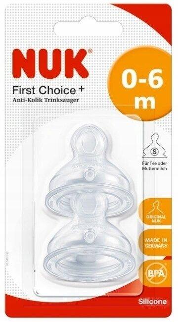 Produktbild NUK Schnuller FC+ FÜR FLASCHENFLASCHE 1 S 2 STK (2 x, ab Geburt)