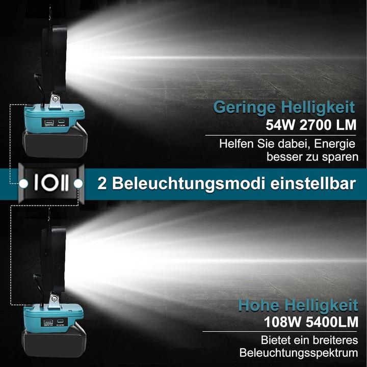 Image du produit Gzyz Akku-LED-Arbeitsleuchte (5400 lm)