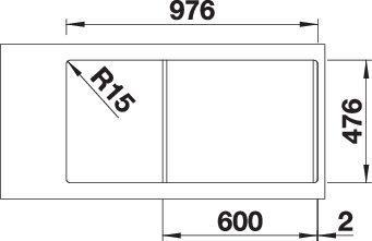 Produktbild Blanco Lantos XL 6 S-IF (Aufsatzspülbecken, 100 cm, 50 cm)
