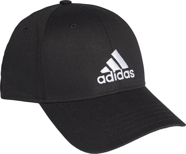 Actual product image adidas Baseball Cotton Twill Cap, Black/Black/White, OSFM (One size)