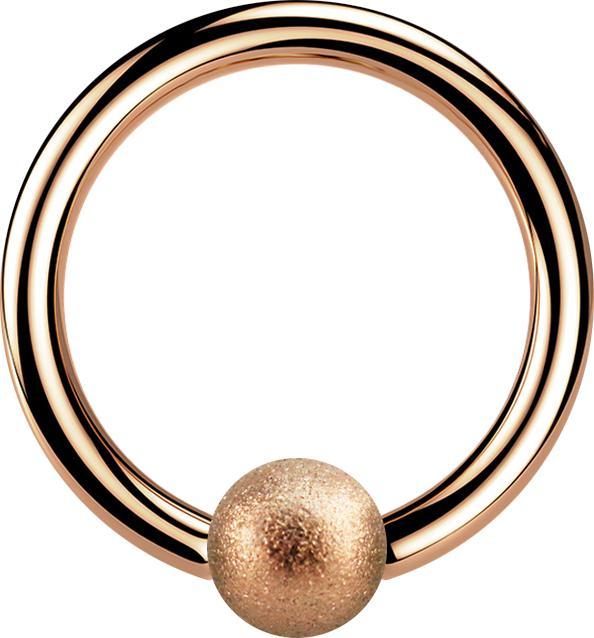 Star Piercing Micro Ball Closure Ring rosegold gesprenkelt (Chirurgenstahl 316L)