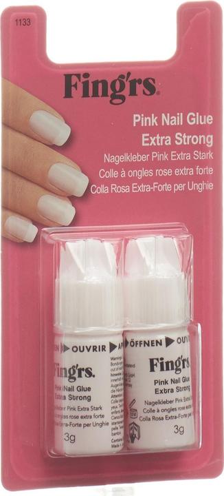 Immagine prodotto Fing'rs Colla per unghie Pink Bond extra forte 2 x 3 gr (Colla per unghie, Trasparente)