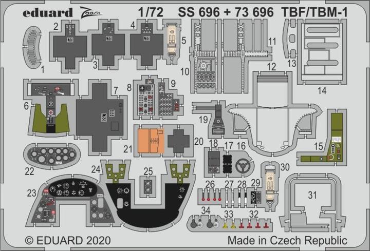 Immagine prodotto Eduard TBF/TBM-1 Avenger per Hasegawa