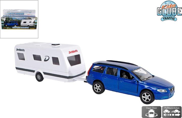 NoName Die Cast Volvo mit Wohnwagen