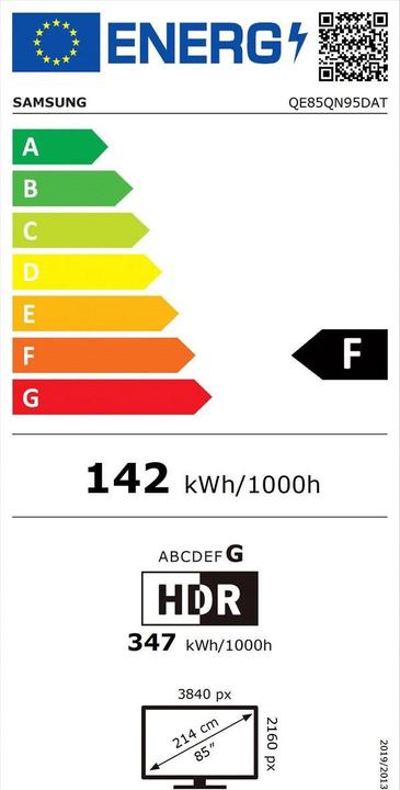 Energie-Label Samsung QE85QN95D (EU) (85", QN95D, NeoQLED, 4K, 2024)