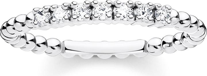 Thomas Sabo Ring Kugeln Mit Weissen Steinen Silber