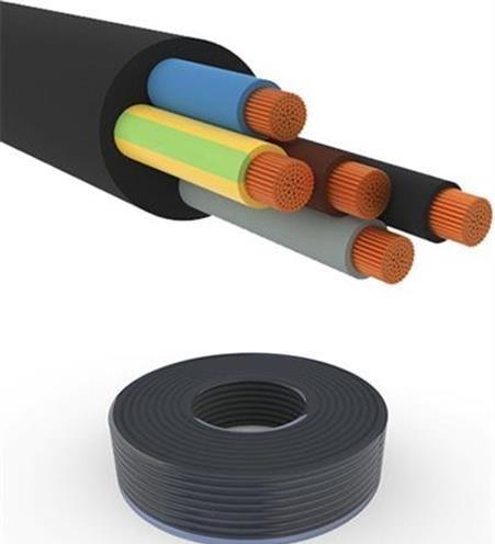 Actual product image Fix-Pro Rubber cable 5G6 mm² H07RN-F sort 450/750V ring med 40 metres, cable diameter 17.9 mm
