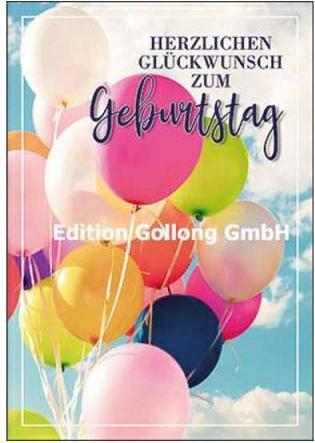 Produktbild Edition Gollong Geburtstagskarte Herzlichen Glückwunsch zum Geburtstag