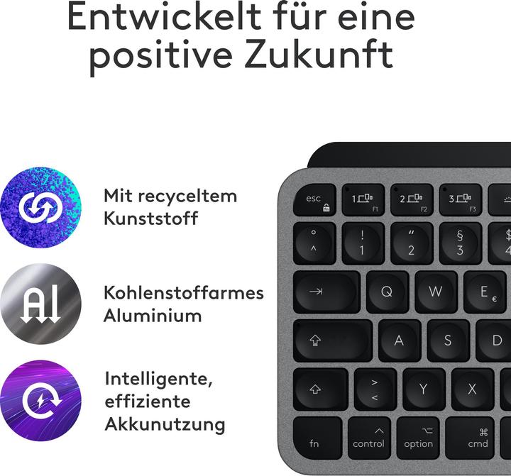 Produktbild Logitech Mxkeysmini For Mac Wrls Illumkb (DE, Kabellos)