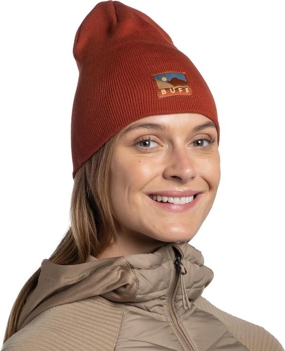 Actual product image Buff Knitted Beanie Lilon Long (One size)