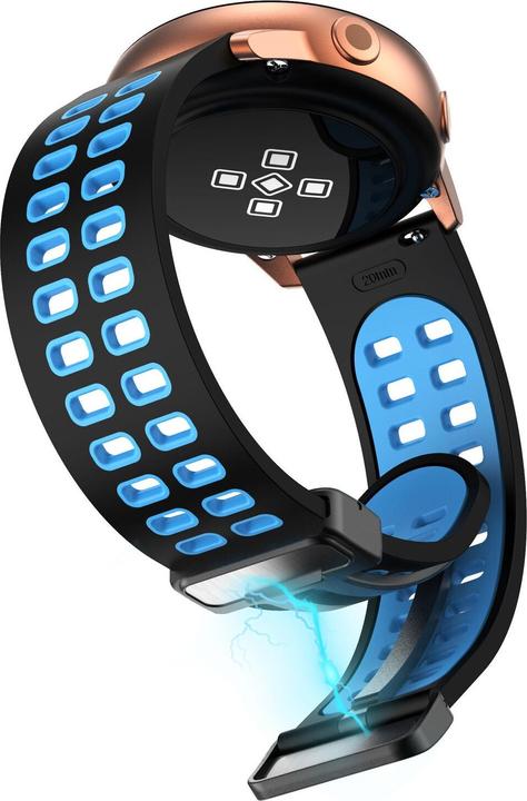 Image du produit Cbx Pure Silikon Uhrenarmband mit magnetischer Faltschliesse 22mm (22 mm, Silicone)