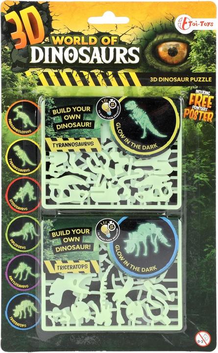 Actual product image Toi-Toys World of Dinosaurs 3D Puzzle Dino Glow in the Dark (1 pieces)