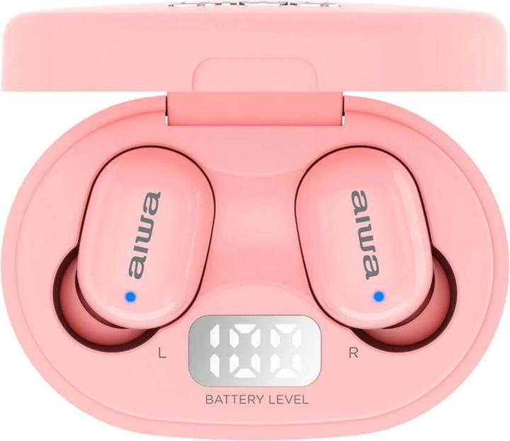 Produktbild Aiwa EBTW-150PK Kopfhörer & Headset Kabellos im Ohr Calls/Music Bluetooth Pink (3 h, Kabellos)