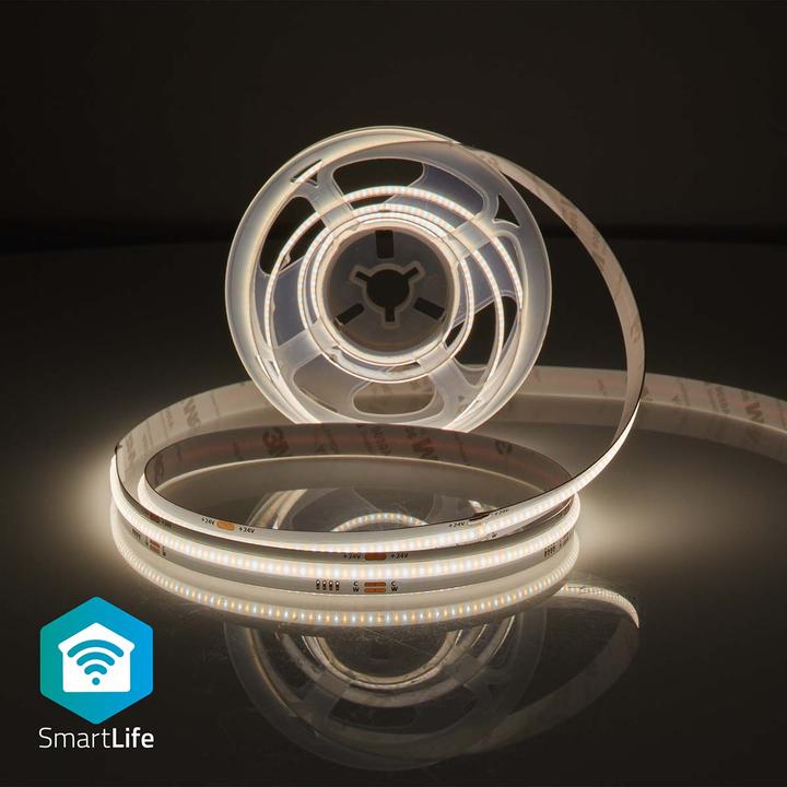 Immagine prodotto Nedis Striscia LED SmartLife Wi-Fi, 2 m, IP20 - Bianco (Bianco, 200 cm, Interno)