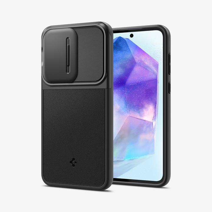 Produktbild Spigen Optik Armor Hülle für Samsung Galaxy A55 5G - Schwarz (Samsung Galaxy A55)