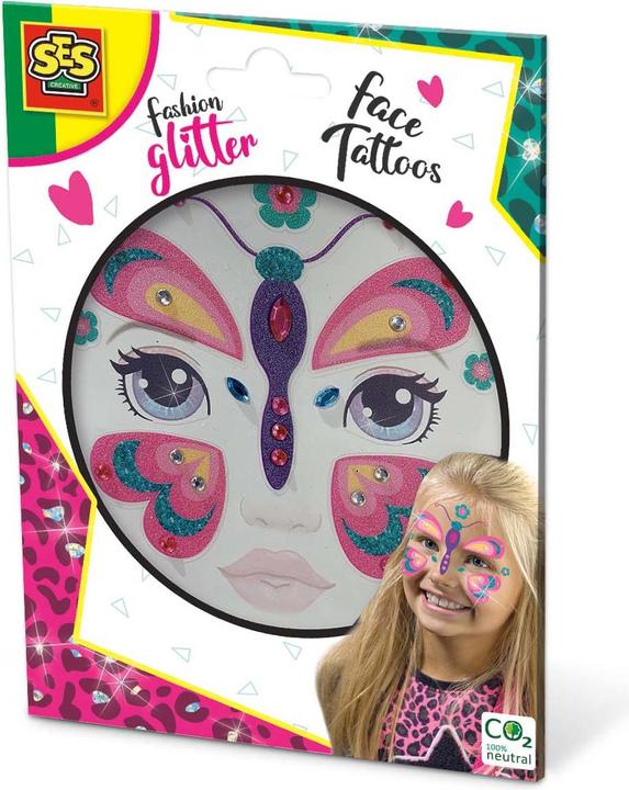 Ses Fashion Glitter Face Tattoos - Butterfly