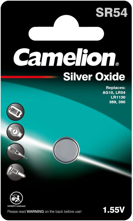 Produktbild Camelion Batterie SR54 Silber Oxid ( 1 Stück) (1 Stk., SR54, 80 mAh)
