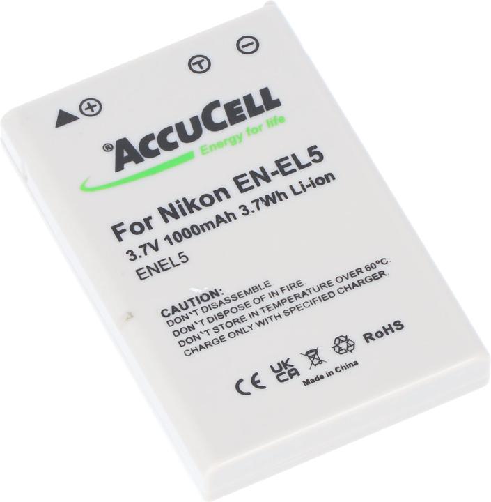 Produktbild AccuCell Akku passend für Nikon EN-EL5, Duracell CP1 (Akku)