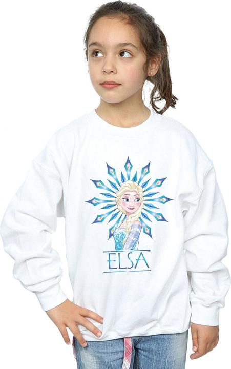 Actual product image Disney Girls Frozen Elsa Snowflake Sweatshirt (140, 146)