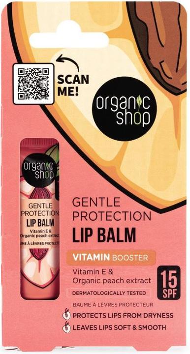 Immagine prodotto Natura Siberica Balsamo labbra delicato con protezione vitaminica SPF 15 con vitamina E ed estratti di pesca 10m (Crema solare, SPF 15, 10 ml)