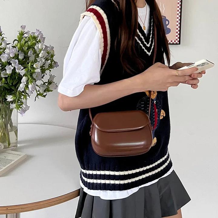 Produktbild Only-Bags.Store Klappe Crossbody Taschen Mini PU Leder Schultertaschen und Handtaschen Telefon Einfache feste