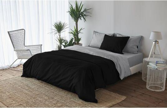 Produktbild Living Home UNI schwarz (Kopfkissenbezug, 65 x 100 cm)