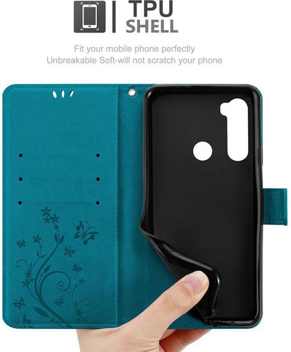 Actual product image Cadorabo Flower Book Cover (Xiaomi Redmi Note 8, Xiaomi Redmi Note 8 2021)
