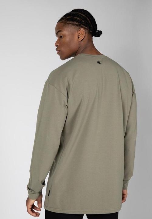Actual product image Gorilla Wear Boise Oversized Long Sleeve Army Green (XL)