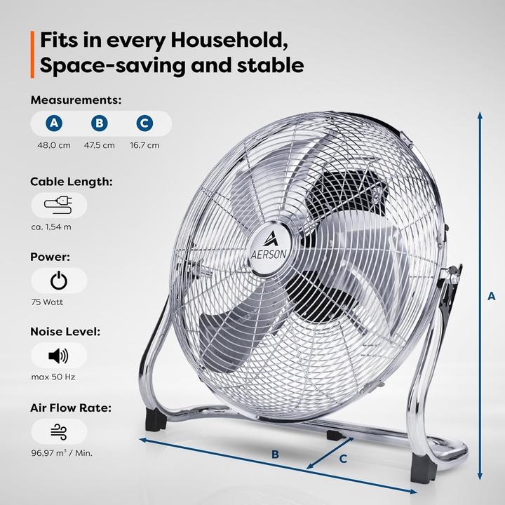 Produktbild Tresko Bodenventilator AERSON (63.20 dB)
