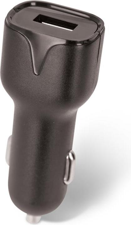 Setty autolader 1x USB 1A zwart + microUSB kabel 1,0 m NIEUW