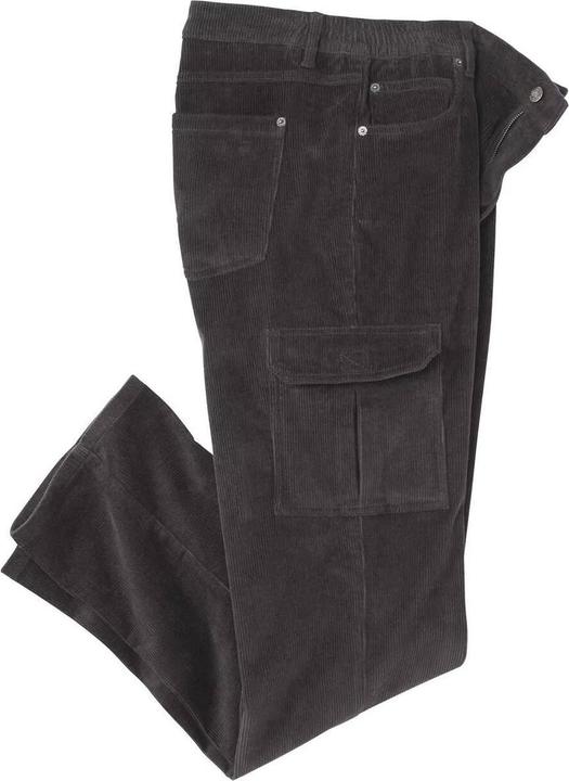 Actual product image Atlas For Men Mens Corduroy Elasticated Waist Cargo Trousers (44)