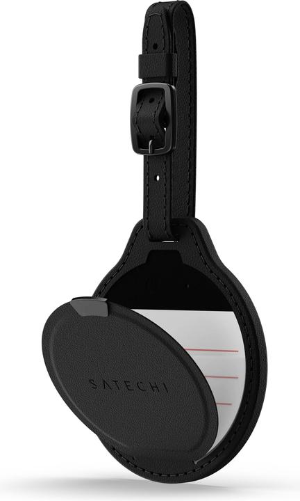 Actual product image Satechi Vegan-Leather FindAll Luggage Tag Black