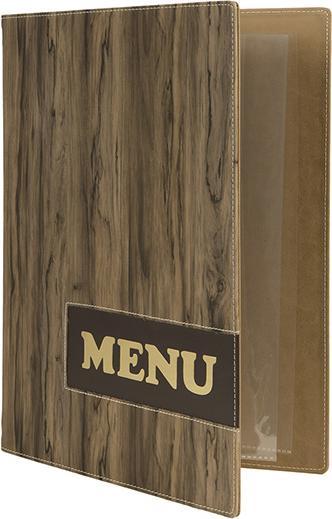 Actual product image Securit Menu card folder DESIGN WOOD, DIN A4, brown