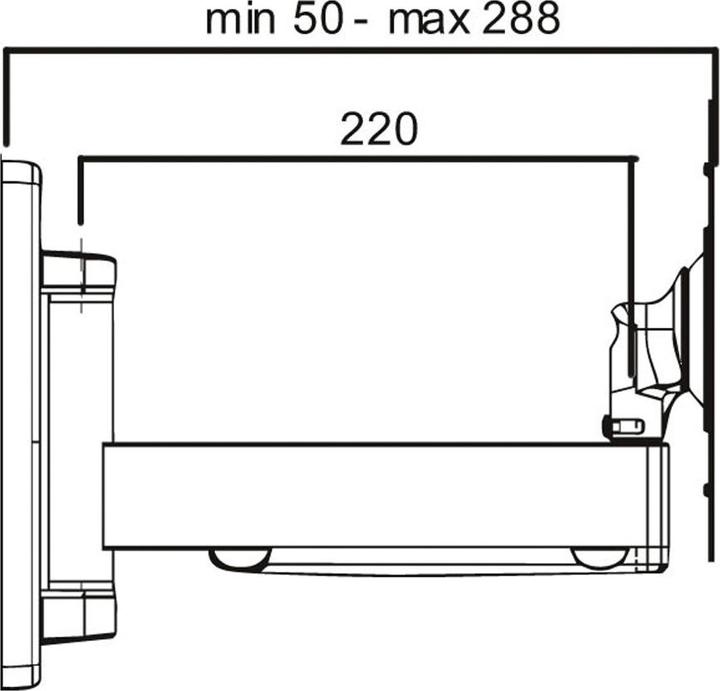 Produktbild Roline LCD/TV-Wandhalterung Extralang 3 Drehpunkte (Wand, 40")