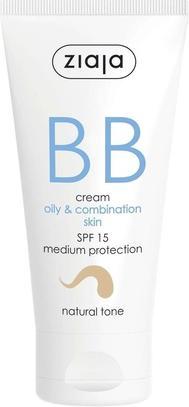 Actual product image Ziaja BB cream for oily. combination skin tone natural SPF15 50 ml (L)