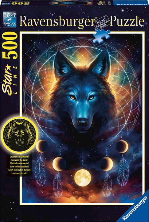 Produktbild Ravensburger Leuchtender Wolf (500 Teile)