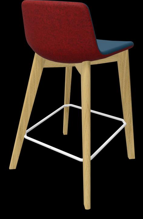 Blue, White, red melange, Ash natural light grey stained