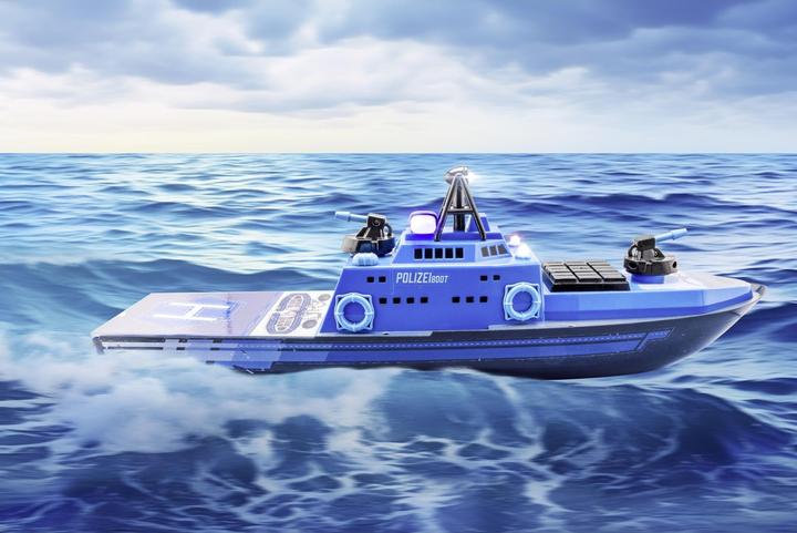 Actual product image Carson RC police boat 2.4G 100% RTR