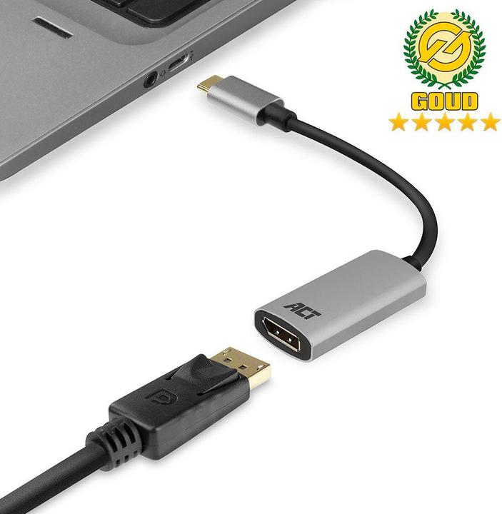 Actual product image AC7030 USB-C to DisplayPort jack (DP, 15 cm)