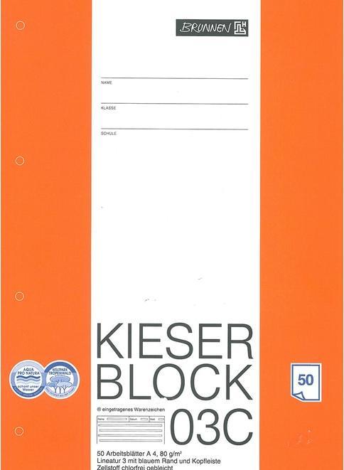 Produktbild Arbeitsblock Kieserblock gelocht DIN A4 liniert Lineatur 3. Schuljahr (A4, Liniert, Kein Einband)