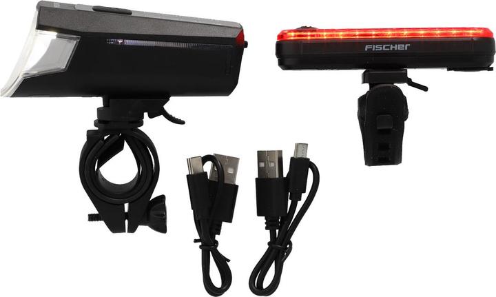 Produktbild Fischer LED-Akku Bel.-Set Bremsbel. 80 Lux (80 lm, 20 lm)