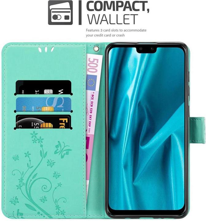 Actual product image Cadorabo Flower Book Cover (Huawei Y9 (2019))