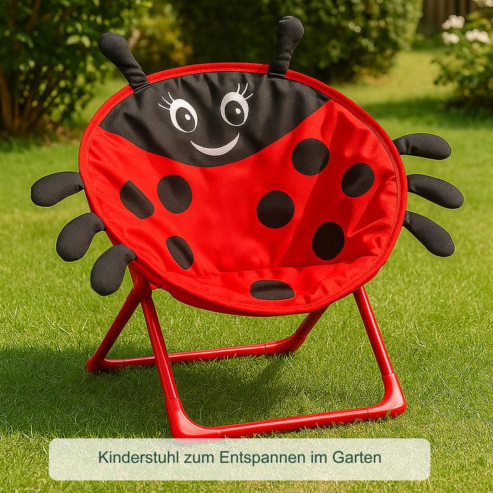 Actual product image Relaxdays Foldable Kids Moon Chair, Camping Seat (Child armchair)
